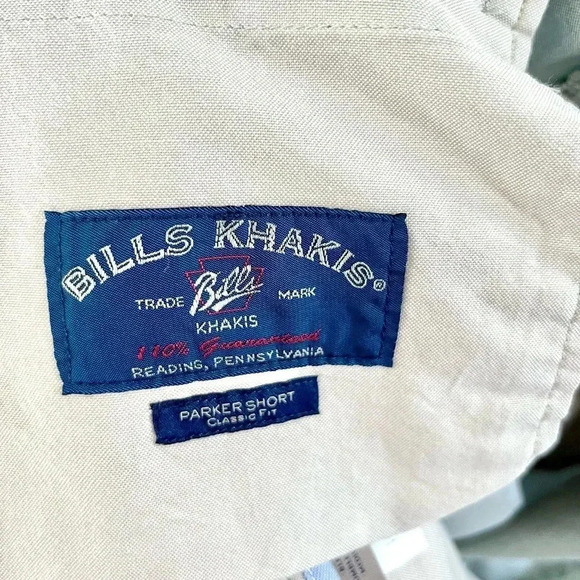 Bill's Khakis Parker Short Classic Fit Summer Oxford Kelly Green Size 40 NWT - Picture 9 of 9